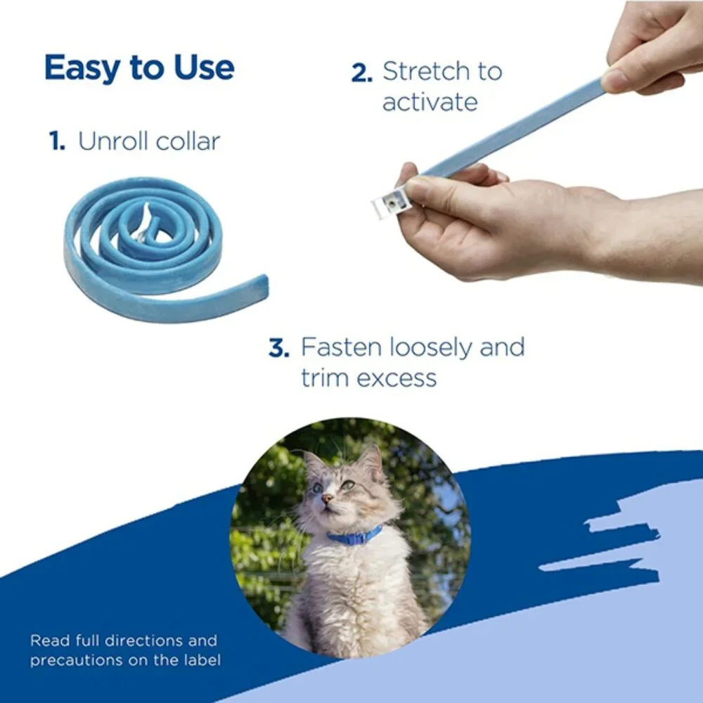 New Breakaway Flea and Tick Collar for Cats 13 Inch Safe and Effective